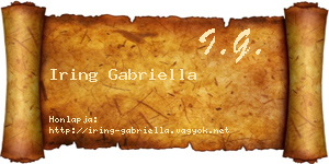 Iring Gabriella névjegykártya